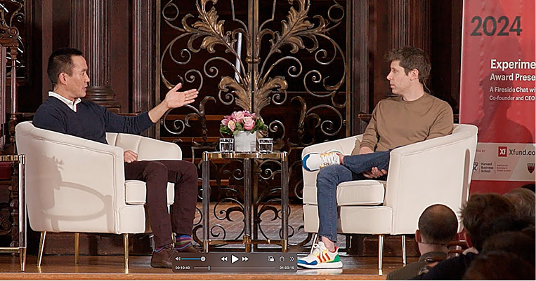 A fireside chat with Sam Altman OpenAI CEO at Harvard University