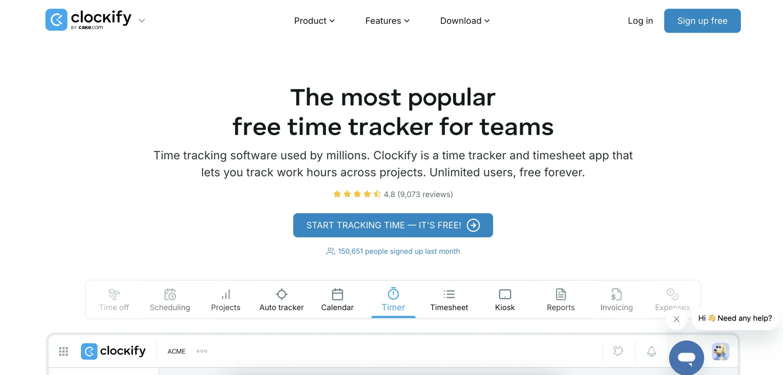 clockify-homepage
